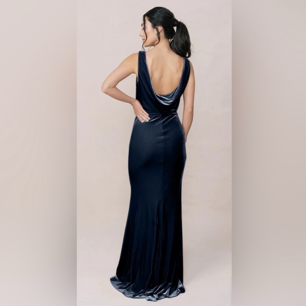 Revelry Dakota velvet maxi special occasion bridesmaid dress 0 - Picture 2 of 13